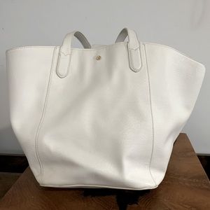 Free w/ other purchase Lauren Conrad "like new" white leather handbag